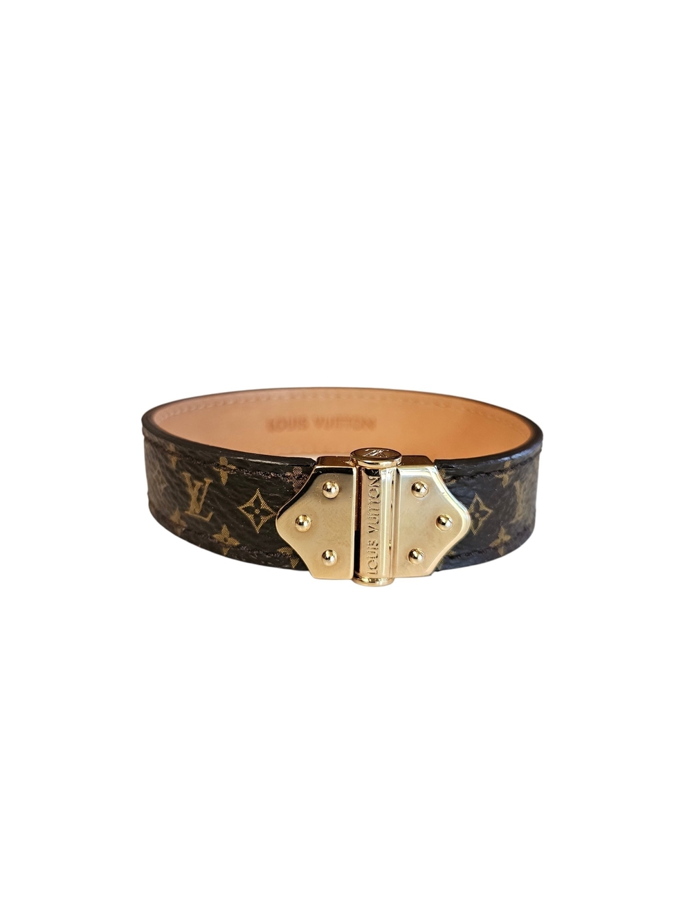 Louis Vuitton Nano Monogram "Spirit" Hinge Bracelet (Model M6689E) - Picture 7 of 10